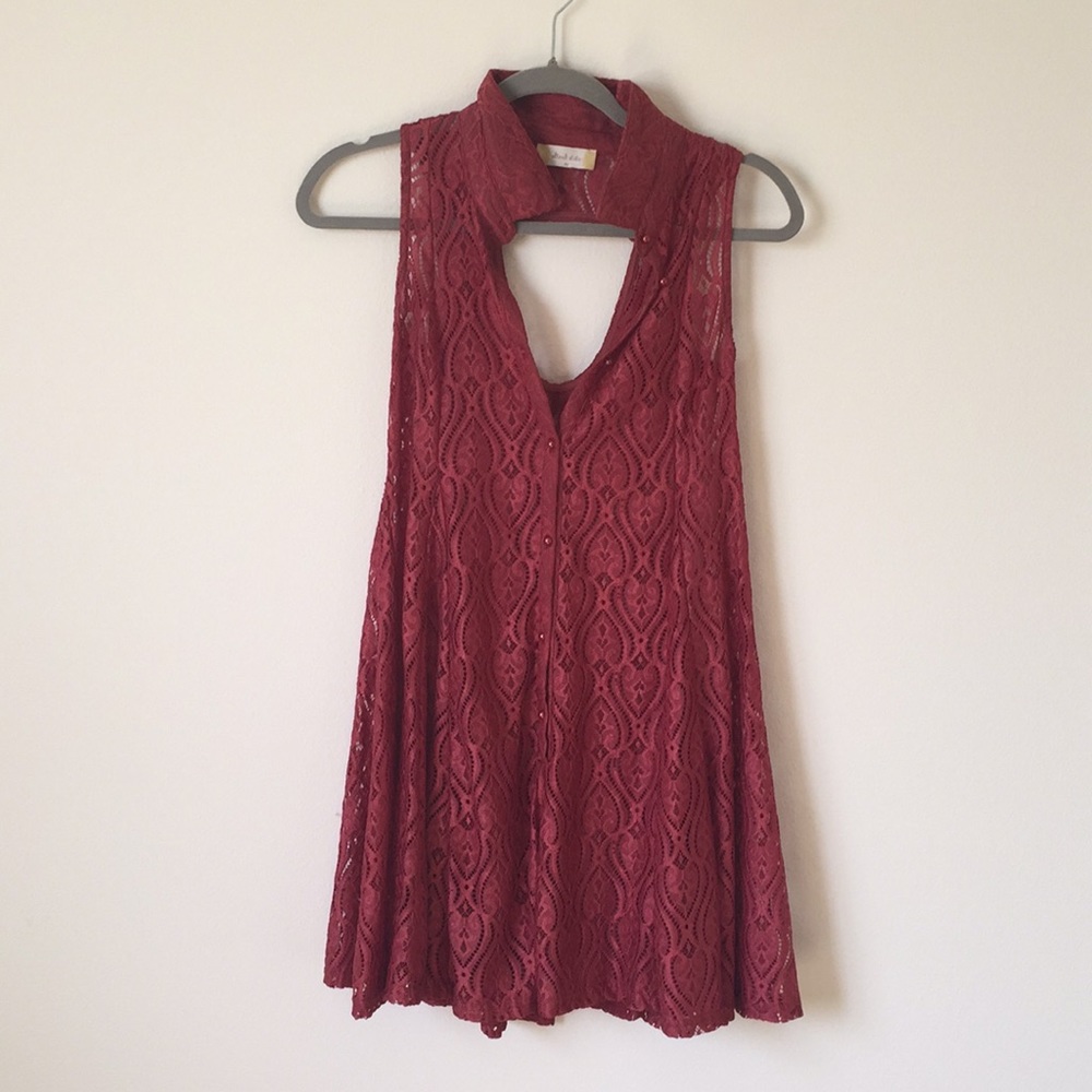 Red Lace Tunic